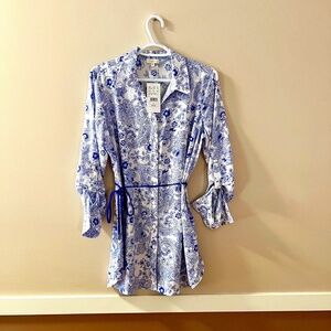 NWT Floral Paisley Print Button-Up Tunic by Laura Size 6